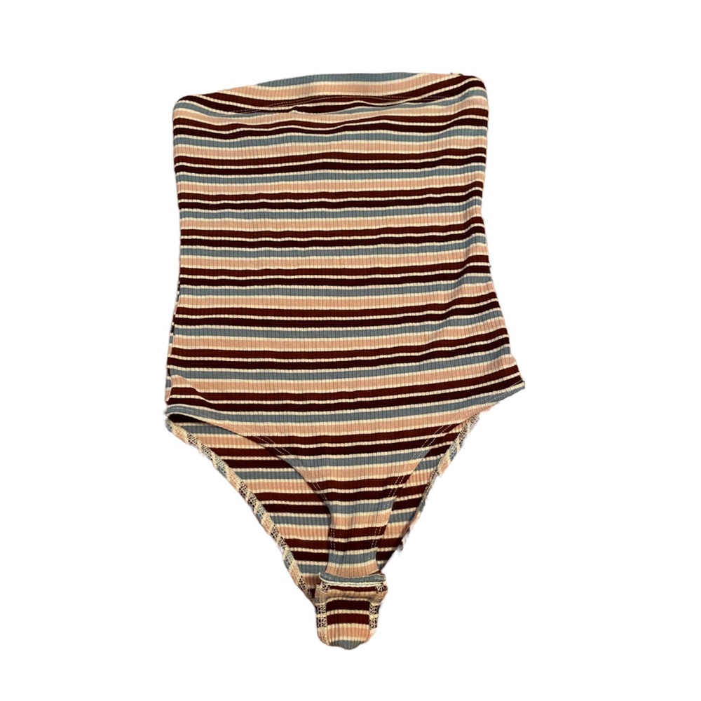 Wild Fable Striped Tube Top Body Suit